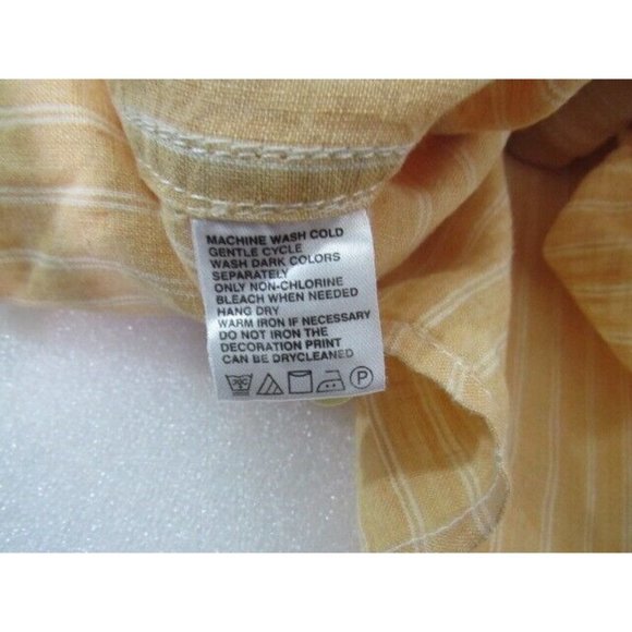 Tommy Bahama Relax Yellow Stripe Linen Button Down Shirt XXL/TG - Picture 5 of 7
